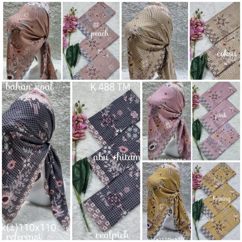 kerudung segi empat  motif voal motif lasercut denay motif voal motif premium (harga grosir partai)