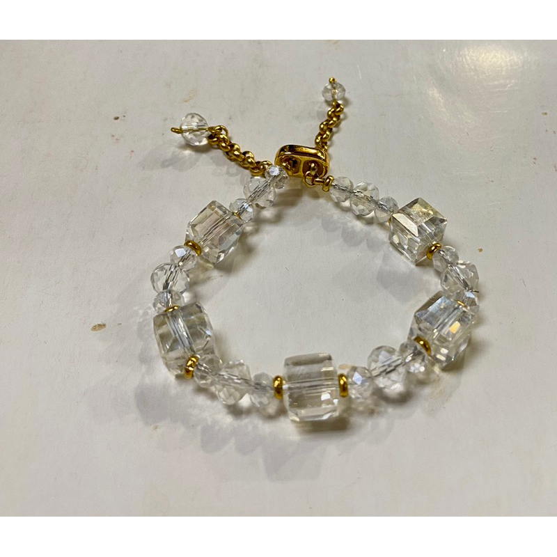 gelang titanium serut kristal