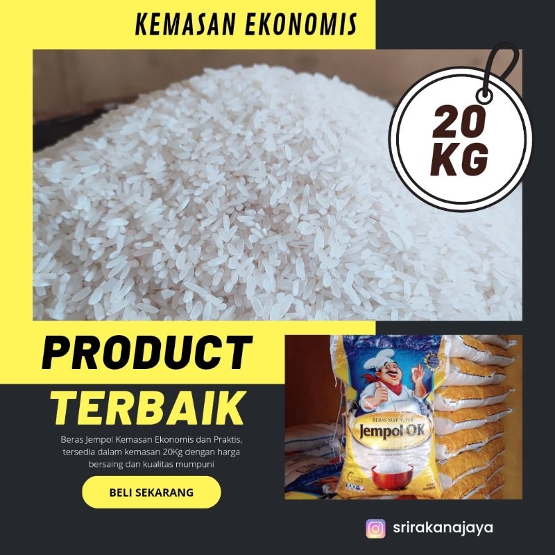 

Beras Jempol OK 20Kg/ Beras Premium Jempol OK/ Beras Murah Jempol OK