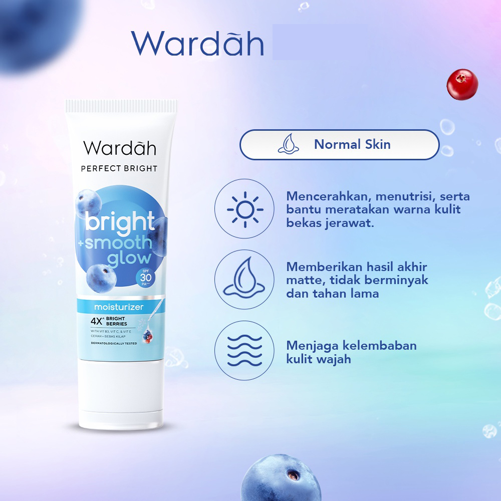 Wardah Perfect Bright + Smooth Glow Moisturizer SPF 30 PA+++ - 20ml