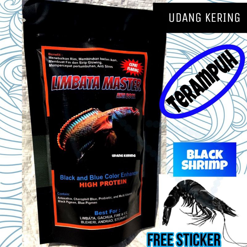 pakan limbata udang kering rim tebal biar flaring galak