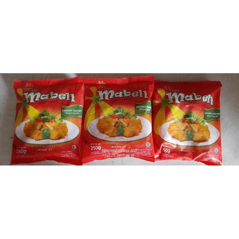 

Promo Beli 2 pack Gratis 1 pack # Mabell Chicken Nuget 250gr