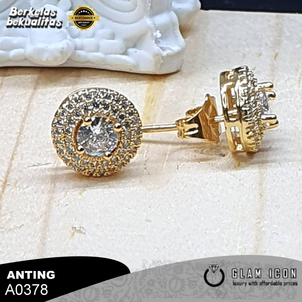 Anting Tusuk mata lingkar baris Lux  A0378 ATG