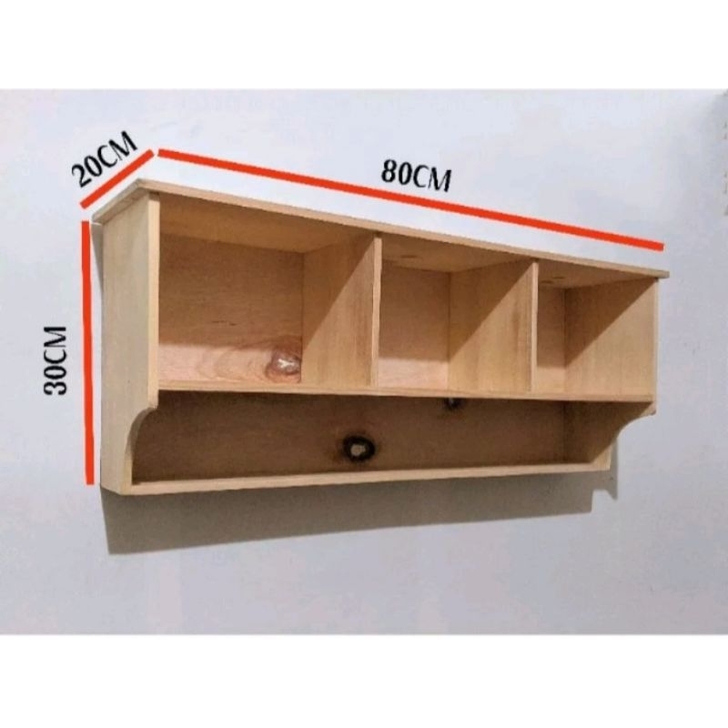 Kitchen set mini/ Rak dapur/ Rak bumbu besar   ukuran 80 cm kayu pinus kuat