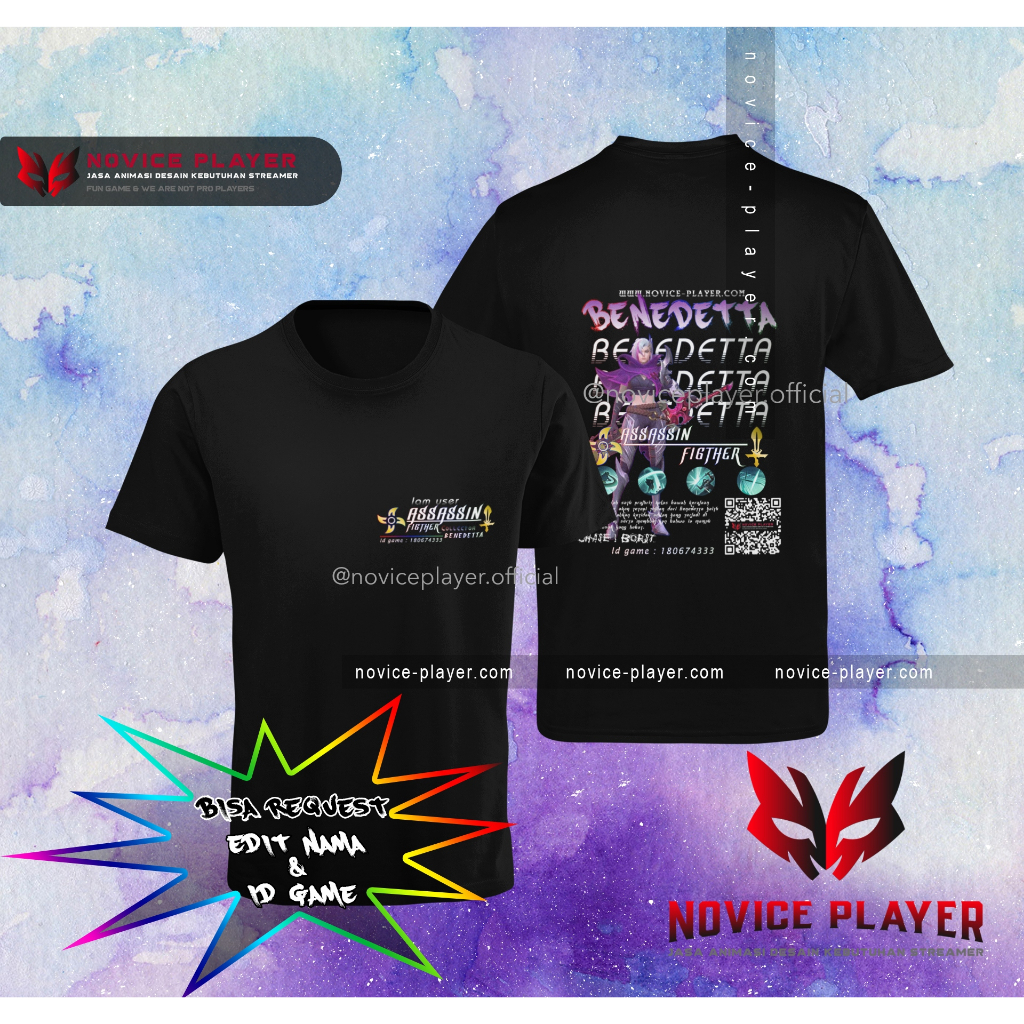 Kaos Benedetta Collector Mobile Legends 1 | Warna Hitam