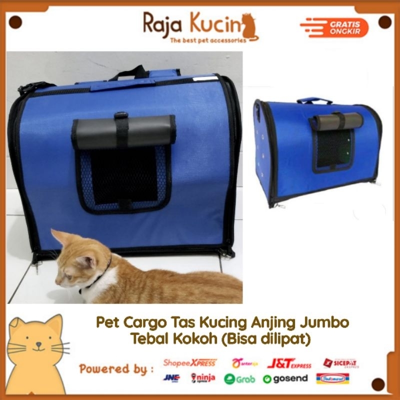 Pet Cargo Tas Kucing Anjing Jumbo Tebal Kokoh (Dapat dilipat)