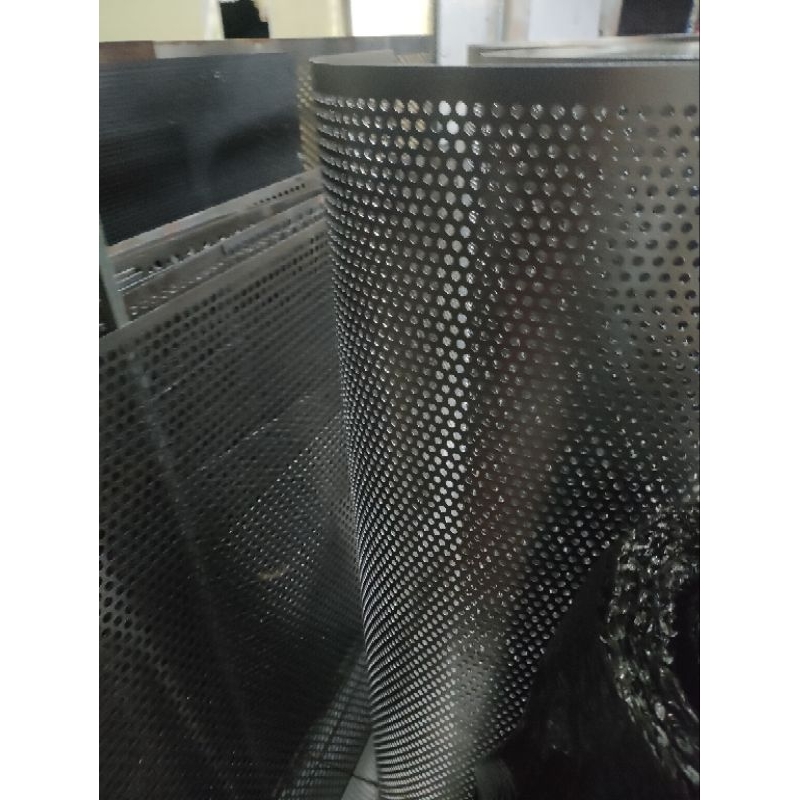 Ram gril / Plat lubang/salon Box sound motif lubang bulat 50x50 cm tebal 0,8 mm