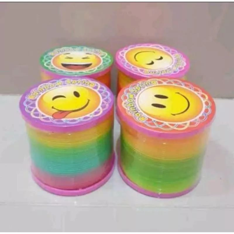 Spring Rainbow LED Mainan Edukasi Anak Per Pegas Warna Warni - besar