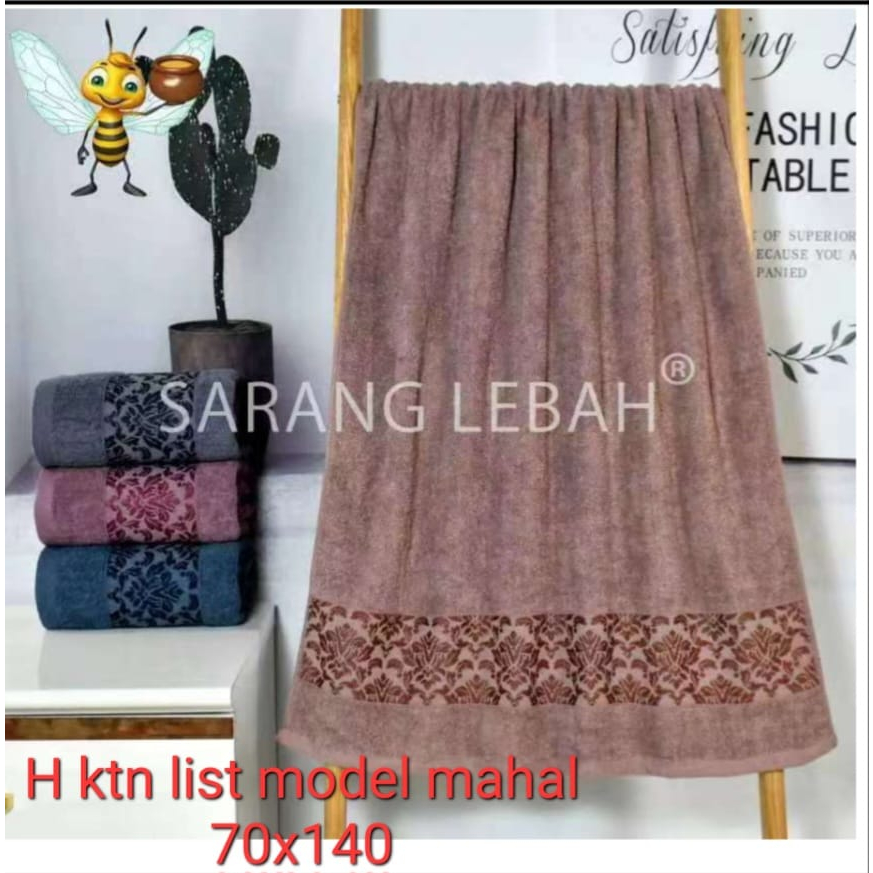 3PCS - Handuk Hotel Tebal dan Lembut Microfiber Super Super Serap SARANG LEBAH UK 70 x 140cm / Handuk Mandi Pria dan Wanita Dewasa Murah