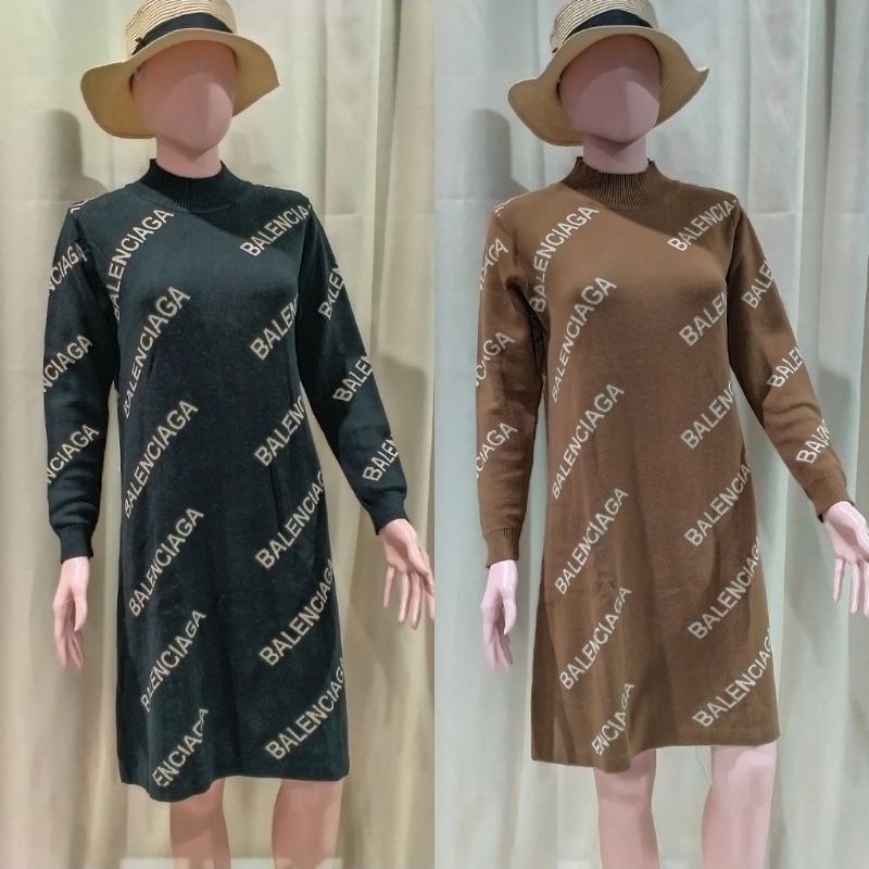 TUNIK RAJUT IMPORT BAL3NCIAGA | MINI DRESS RAJUT