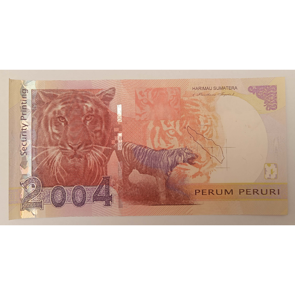 Testnote PERURI Harimau Sumatera 2004 UNC Utuh