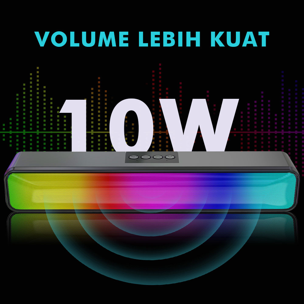 Popcorn Speaker Bluetooth Soundbar Wireless Multifunction RGB Desktop Bluetooth Speaker Built-in 2000mAh Battery