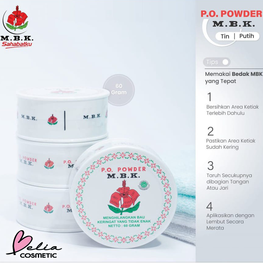 ❤ BELIA ❤ MBK Bedak Jar Series 60 gr | Tin Silver | Tin Putih | Bedak Bb | Mengurangi Bau Badan Dan Keringat | Perawatan Badan | m b k | m.b.k