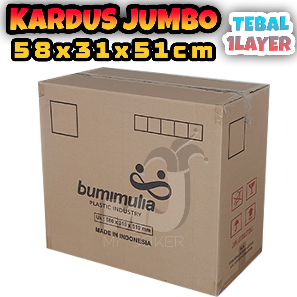 

Kardus Packing Besar Jumbo Bekas Pindahan Packaging Dus Tebal Box Pengiriman Kotak Penyimpanan 1ply 2ply Baru 2 layer 1 layer 2 ply 1 ply Super Karton Kemasan Murah Polos Paking Barang Kantor Arsip Kuat 60x40x40 Keras Single Double Wall Dynaplast 58x31x51