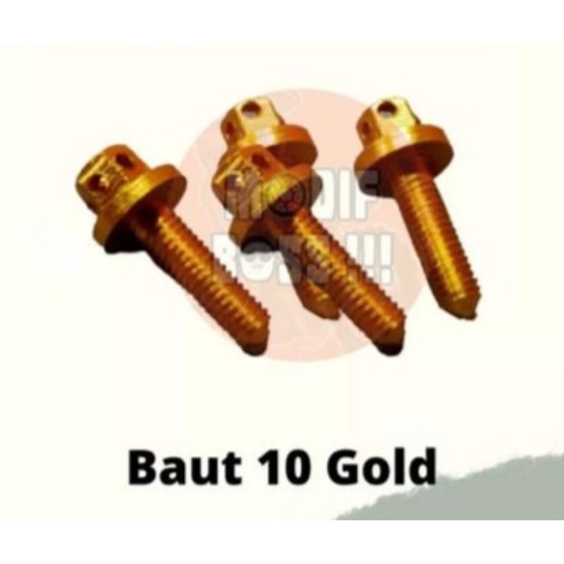 Baut Ukuran 10 Gold Baut Probolt Perpich Kualitas Terbaik