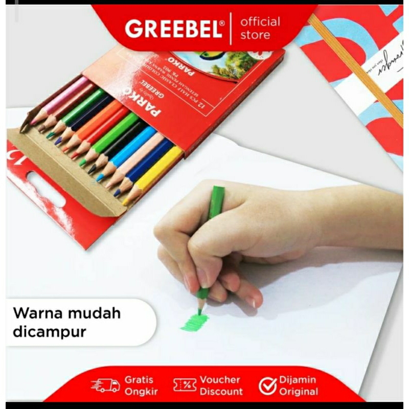 GREEBEL Pensil 12 Warna Classic Colors Pencil