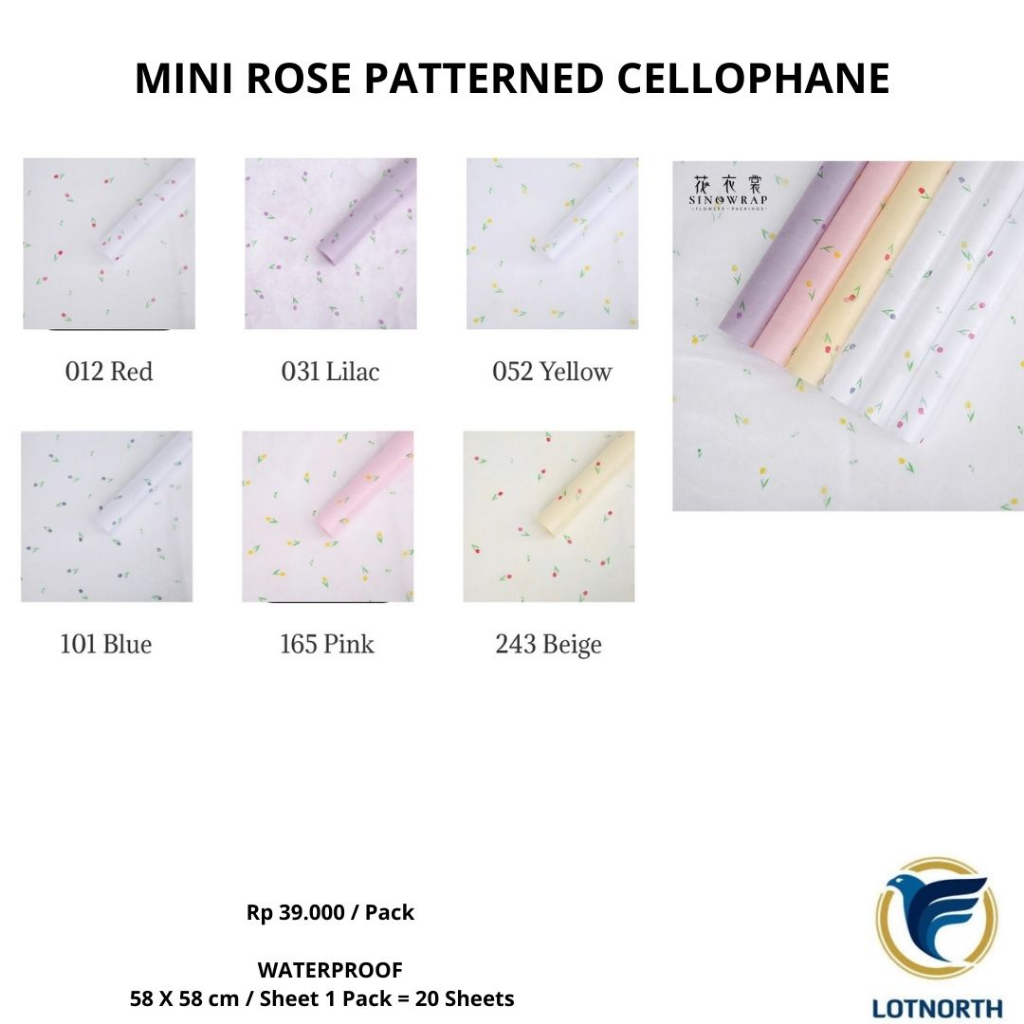 

MINI ROSE PATTERNED CELLOPHANE | CELOPEN MAWAR KECIL | UNIK DAN CANTIK