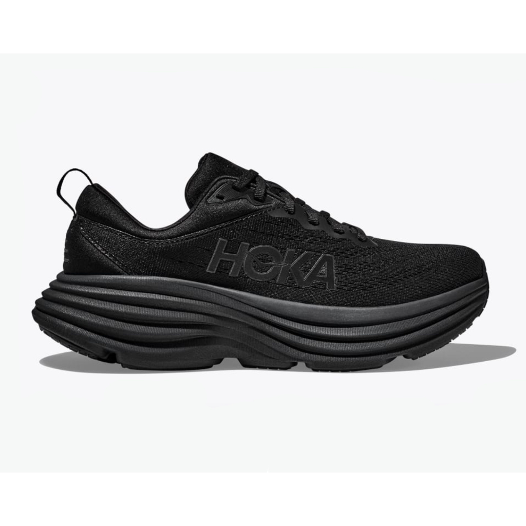 Sepatu Lari Wanita Hoka Bondi 8 Black/Black 100% Original Resmi