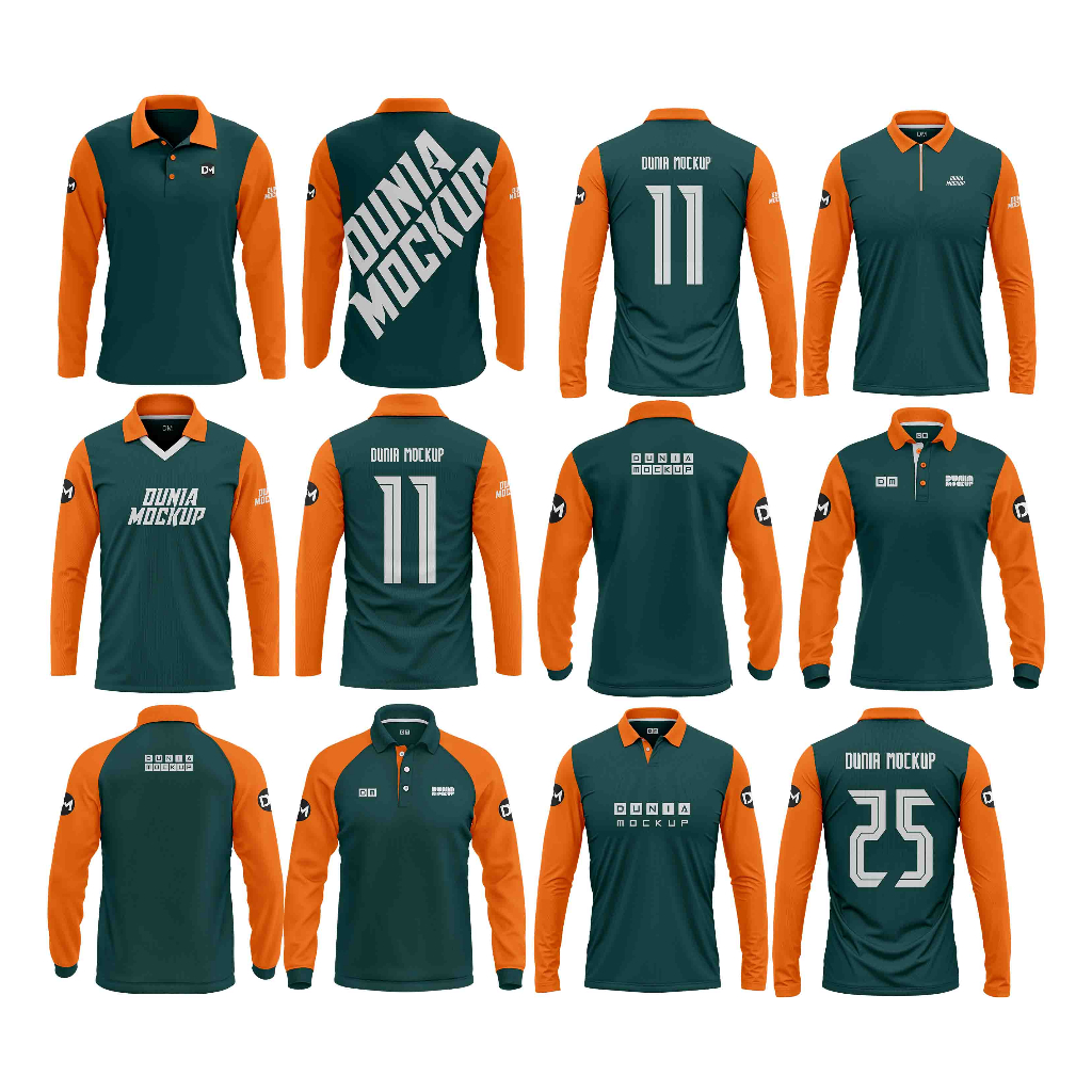 Mockup Jersey Kerah LS - Corel DRAW (Produk Digital)