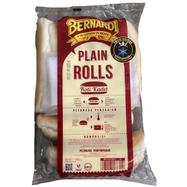 

Bernardi plain rolls 6s / roti hot dog