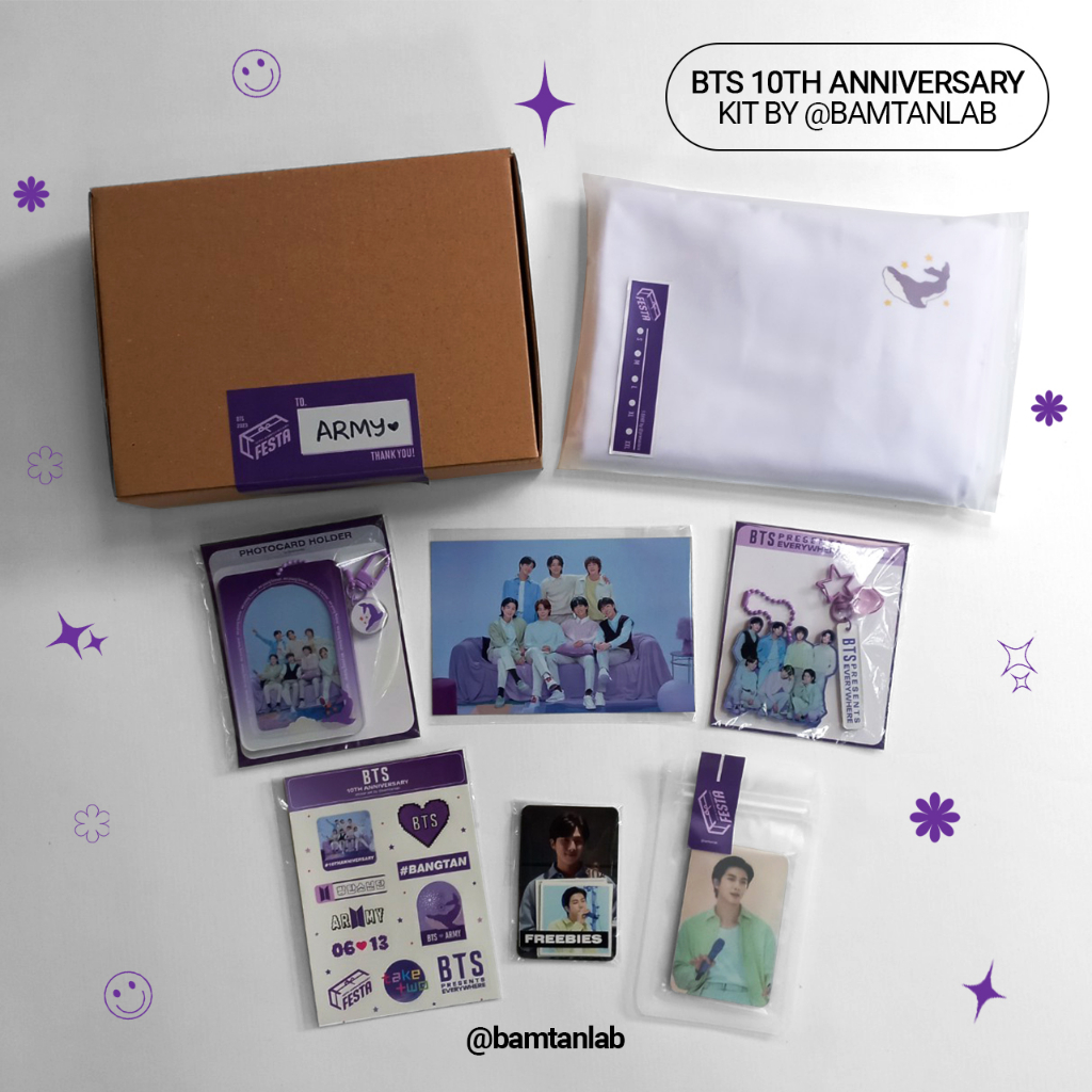 [PRE-ORDER] BTS 10TH ANNIVERSARY KIT by @bamtanlab x @prenustore / BTS FESTA 2023 KIT
