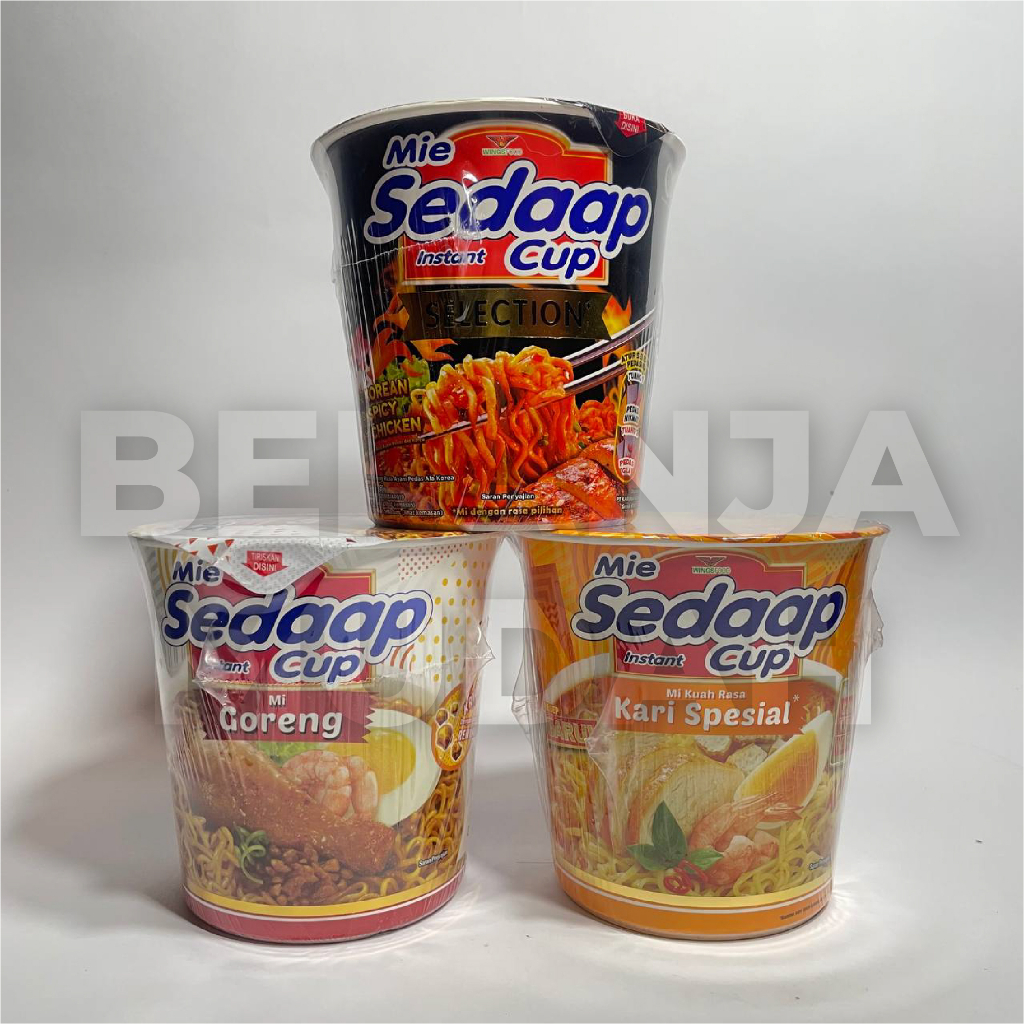 

MIE SEDAAP CUP 81GR RASA GORENG | KARI SPESIAL | SELECTION [ MURAH ]