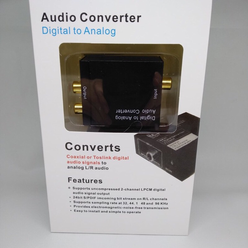 digital to analog audio converter coaxial toslink to analog rca