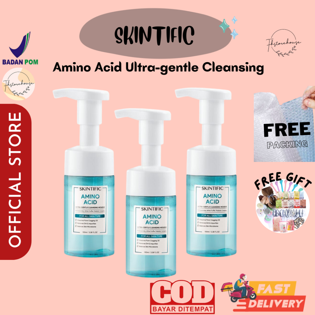 SKINTIFIC Amino Acid Ultra-gentle Cleansing Mousse 100ml 【BPOM】