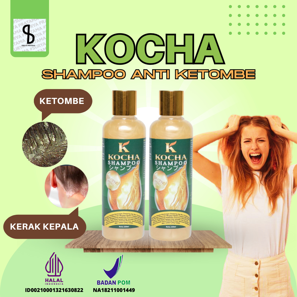 Shampoo Kocha Anti Ketombe dan Perawatan Rambut Rontok l Obat Anti Ketombe Dan Rambut Rontok BPOM da