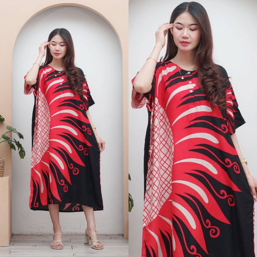 Jinja Luccy Dress Daster Nyaman Bumil Busui Friendly LD Jumbo 130cm