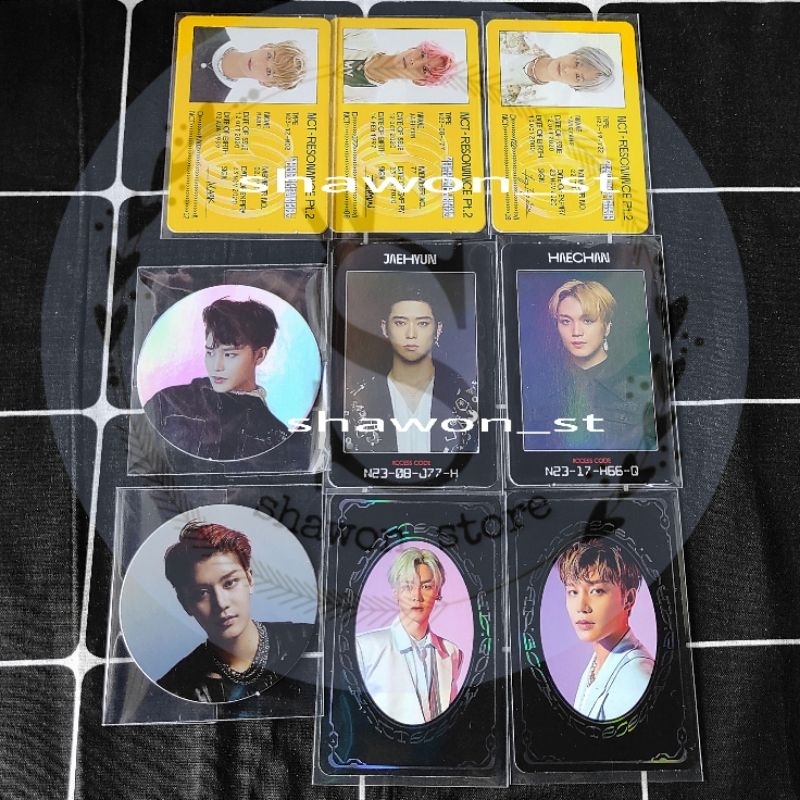 PHOTOCARD OFFICIAL JAEHYUN HAECHAN AC ACCESS CARD RESONANCE/ ID JAEHYUN YANGYANG MARK DEPARTURE RESO