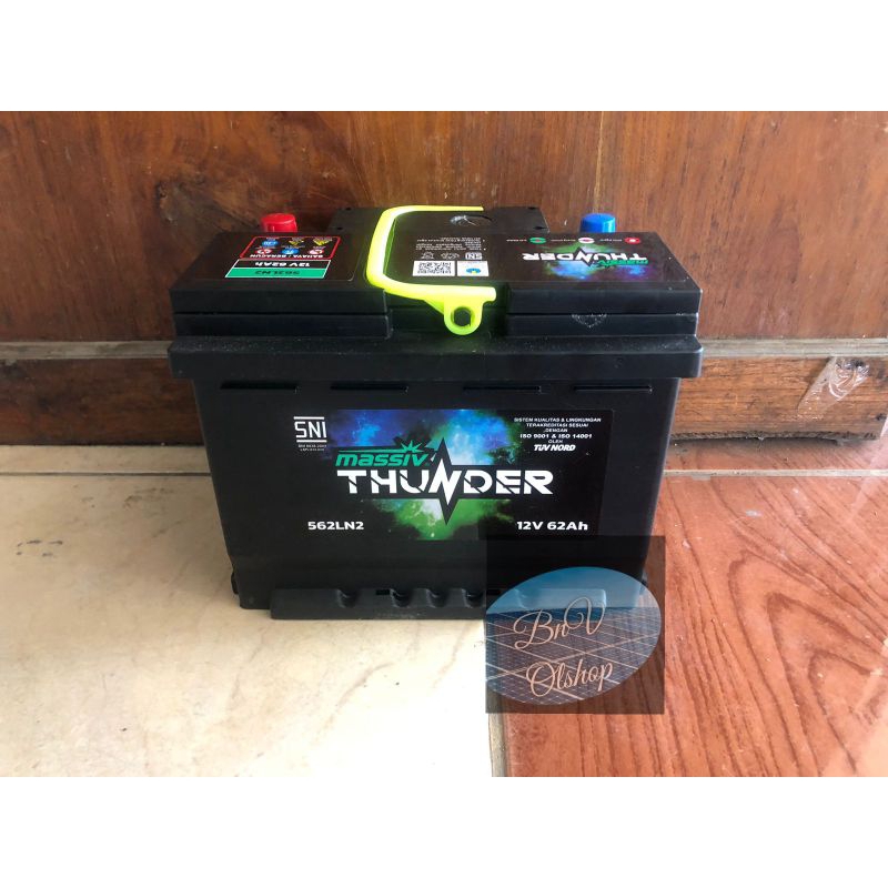 Aki kering mobil all new Fortuner bensin 562LN2 Massive Thunder