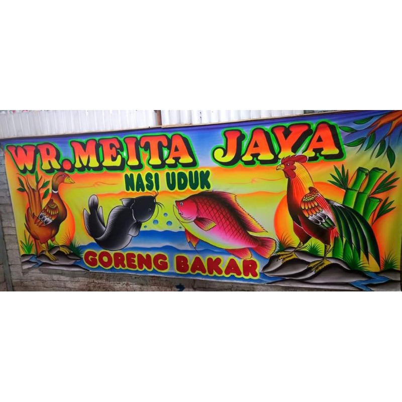 [FULL WARNA] SPANDUK LUKIS KHAS LAMONGAN / SPANDUK LETTER / SPANDUK PECEL LELE