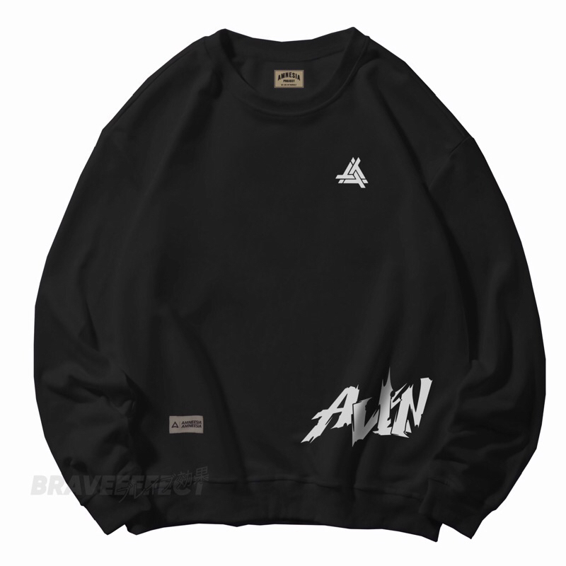 BRAVE EFFECT Crewneck Bordir Black Edition Sweater Jaket Hoodie Unisex Hodie Switer Suiter Suwiter Pria Sweeter Switer Pria Cn Sweter Oversize