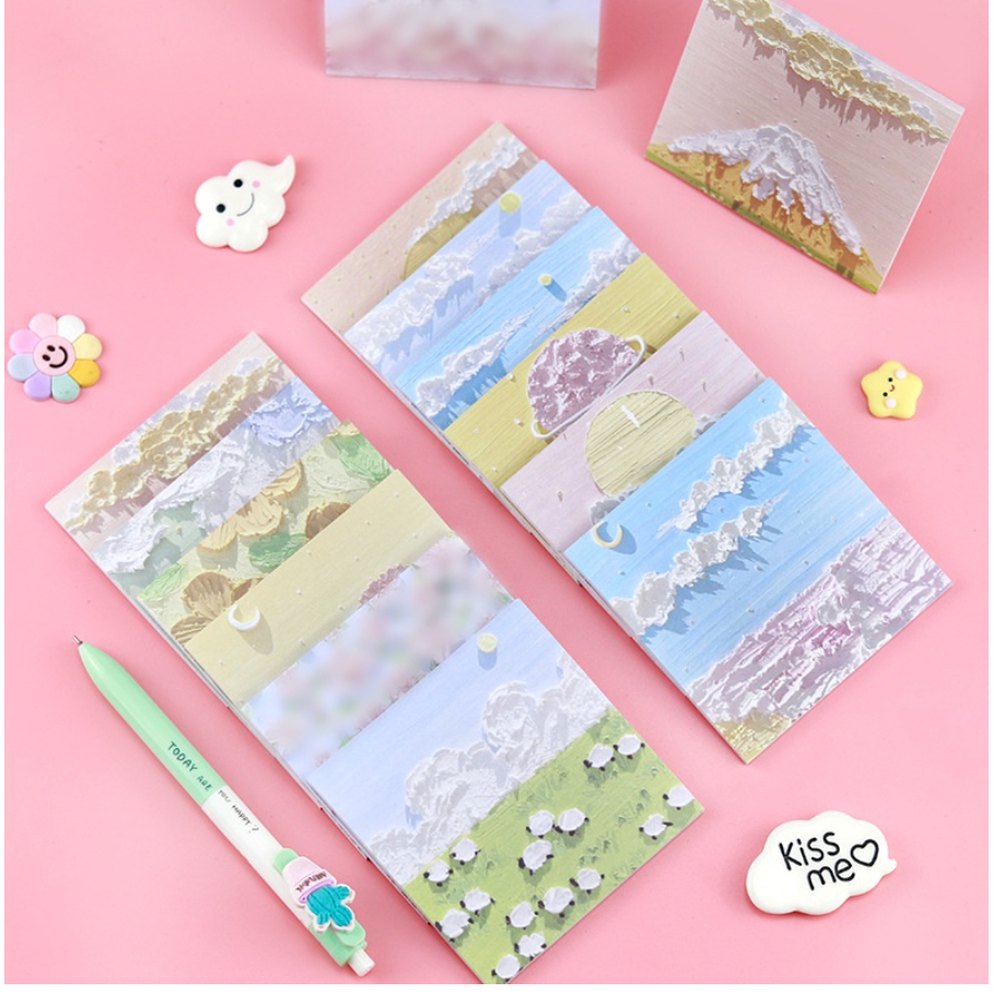 【GOGOMART】Sticky Note Memo Tempel Motif Pemandangan 3 Dimensi - Pemandangan