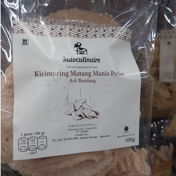 

Indoculinaire Kicimpring Manis Pedas