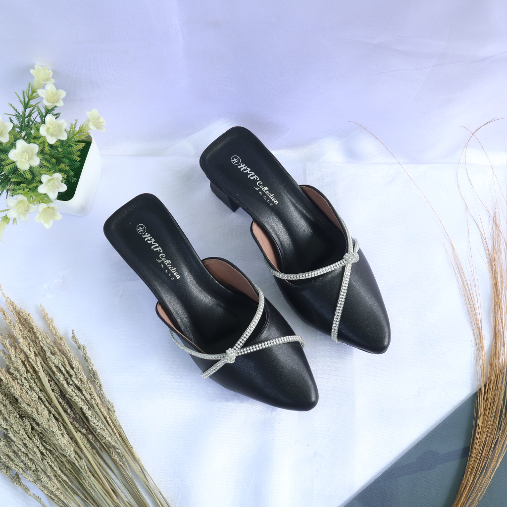 HMF Rerina Sepatu Hak Mules Wanita AM03