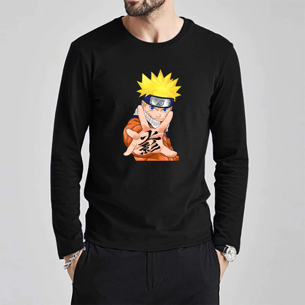 KAOS LENGAN PANJANG PRIA DTF NARUTO TANGAN KAOS OBLONG PANJANG KEREN