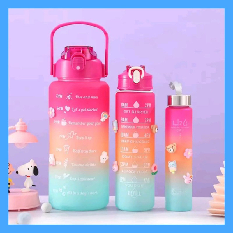 Tumbler 3 In 1 Botol Beranak Premium Ukuran 2000ml/700ml/300ml