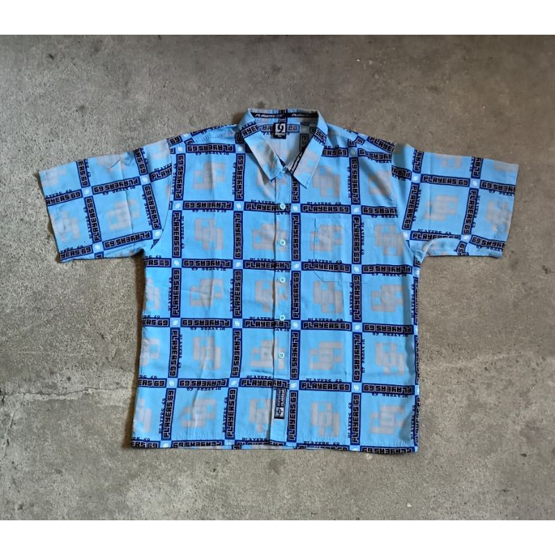 Kemeja Big Size Vintage Playerz 69 AOP Rare