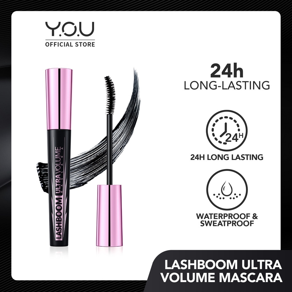 YOU Lashboom Ultra Volume Mascara | Maskara Waterproof | Tahan 24 Jam | Lash Lift | Kosmetik Mata