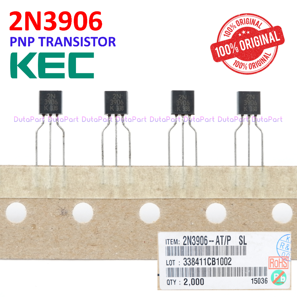 2N3906 ORIGINAL KEC KOREA PNP Transistor 2N 3906 TO-92