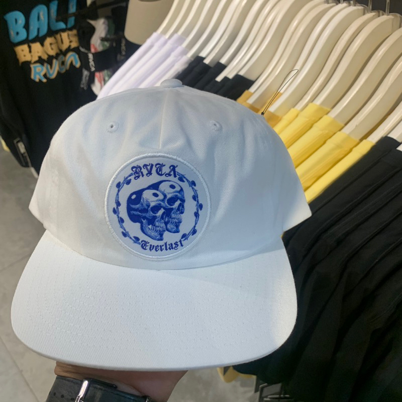 Topi Pria Rvca Original Benj Hat Off White New