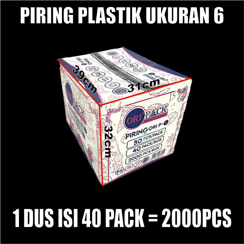 Piring Plastik 2000pcs Uk 6 Kecil S Per Dus Party Kue Makan Murah P6 Warna Putih Sekali Pakai