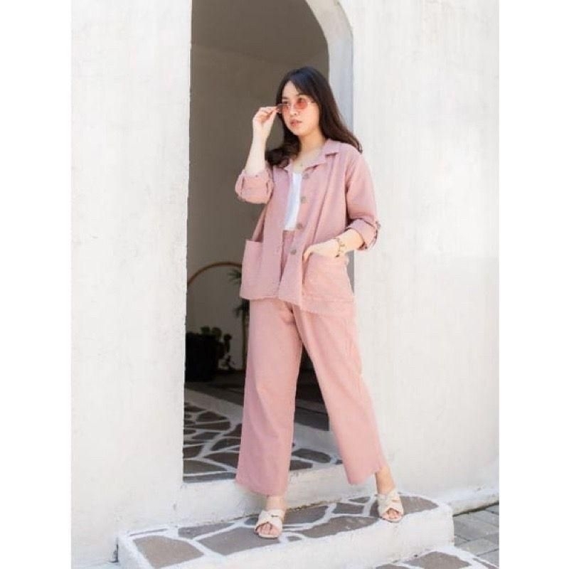 ONESET BLAZER SETELAN BLAZER TERBARU CRINKLE AIRFLOW