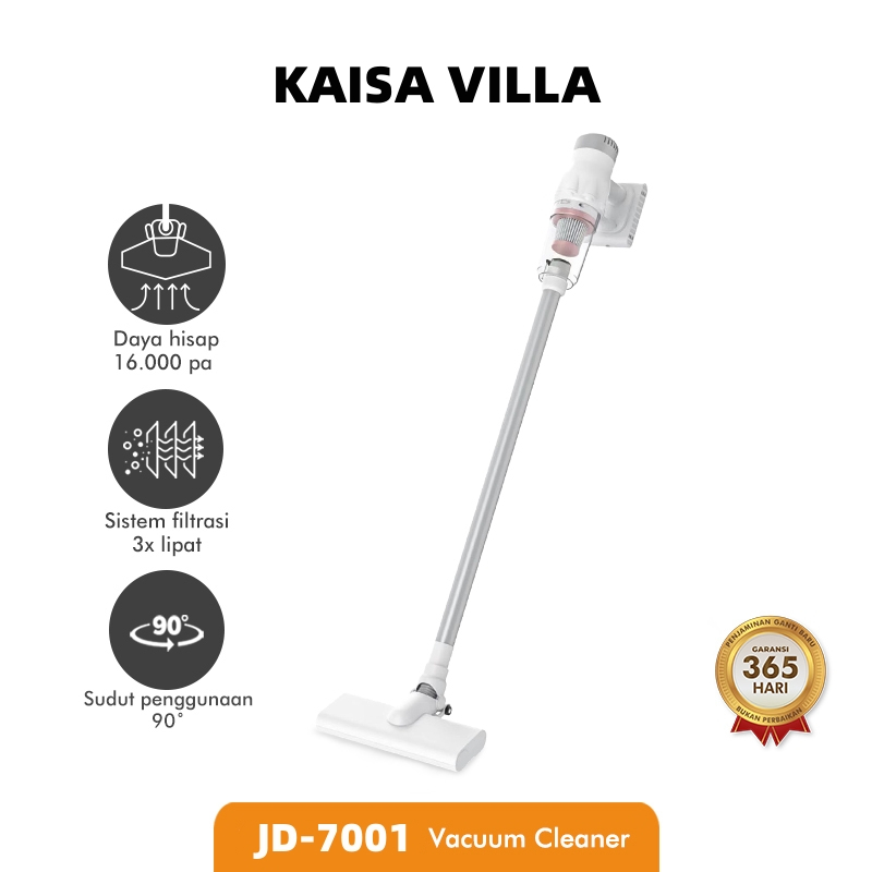 Kaisa Villa Vacum Cleaner 3 in 1 Penghapusan tungau Pengisian tanpa kabel Penyedot Debu 7001 - Putih