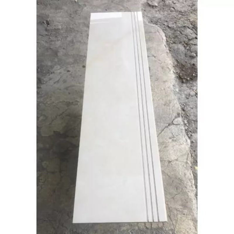 Stepnosing Granit Tangga motif MARMER GLOSSY PERLA CREAM 30X90,20X90