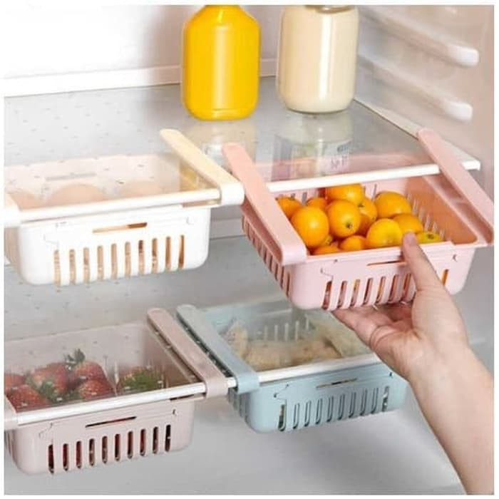 MOGYMOGY HL0368 Rak Kulkas Multifungsi Storage Box Kulkas Organizer Rak Kulkas Serba Guna Sliding Baru