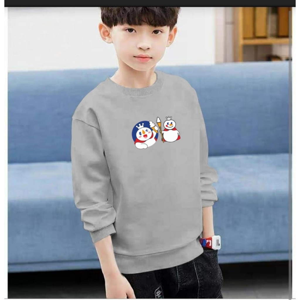 JOSJOLI_STORE/BAJU SWEATER MIXUE 4/Atasan Anak Laki-Laki Lengan Panjang/Fit To XS S