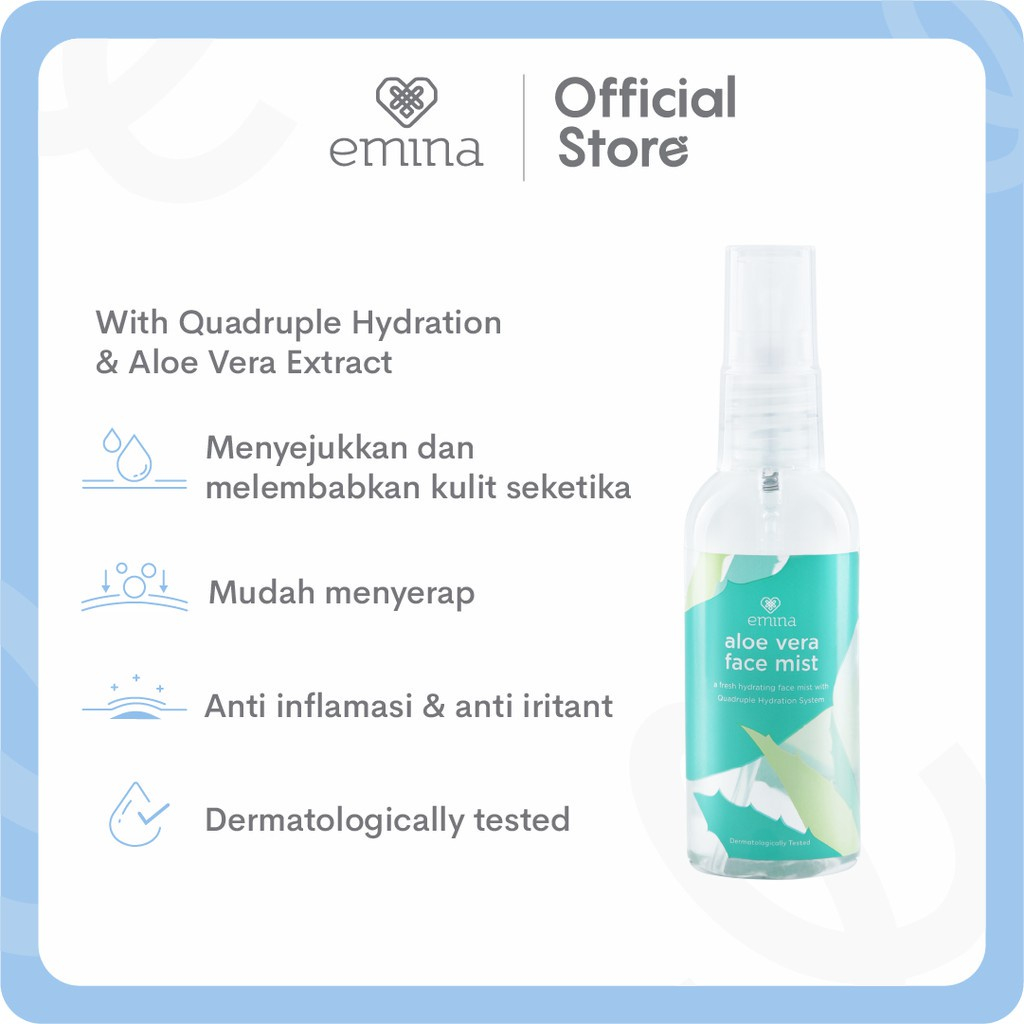 Emina Aloe Vera Face Mist 60ml | Emina Pelembab Wajah